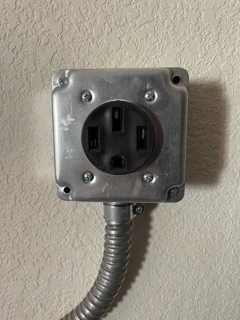 NEMA 14-50 outlet installed for Electrical Panel Upgrade in Carnegie